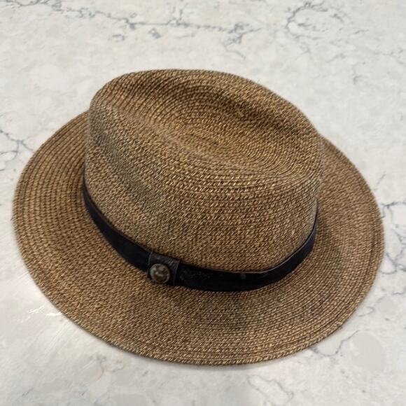 Goorin Bros Brown Woven Hat with Black Ribbon XXL - Picture 1 of 6